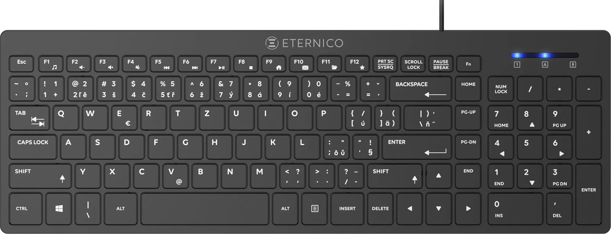 Eternico Home Keyboard Wired KD2020 čierna